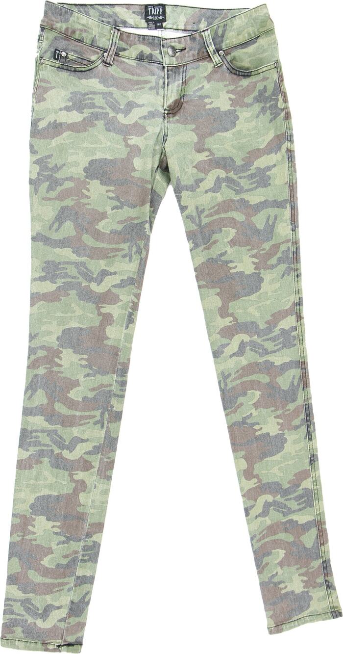 Tripp NYC Daang Goodman Army Military Camo Camouflage Stretch Skinny Pants Jeans - Picture 1 of 4